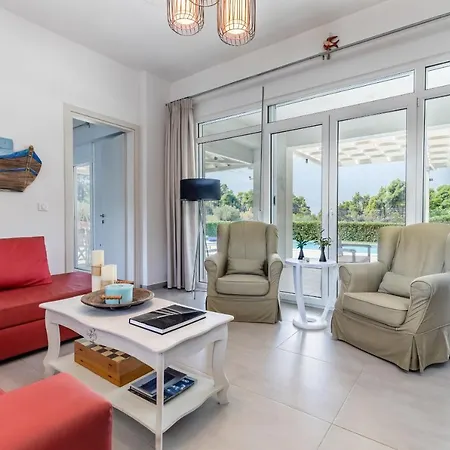 Luxury With Private Pool In Skopelos, Ideal For Families, Aelia By Kardous Villa